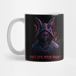 face evil ninja rabbit Mug